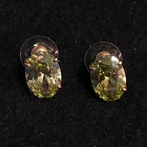 “Peridot” and Gold Stud Earrings